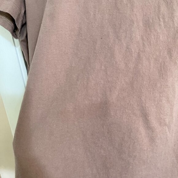 Shein Womens Brown Cursive Freedom Graphic Short Sleeve Semi Crop Top Large - Picture 4 of 6